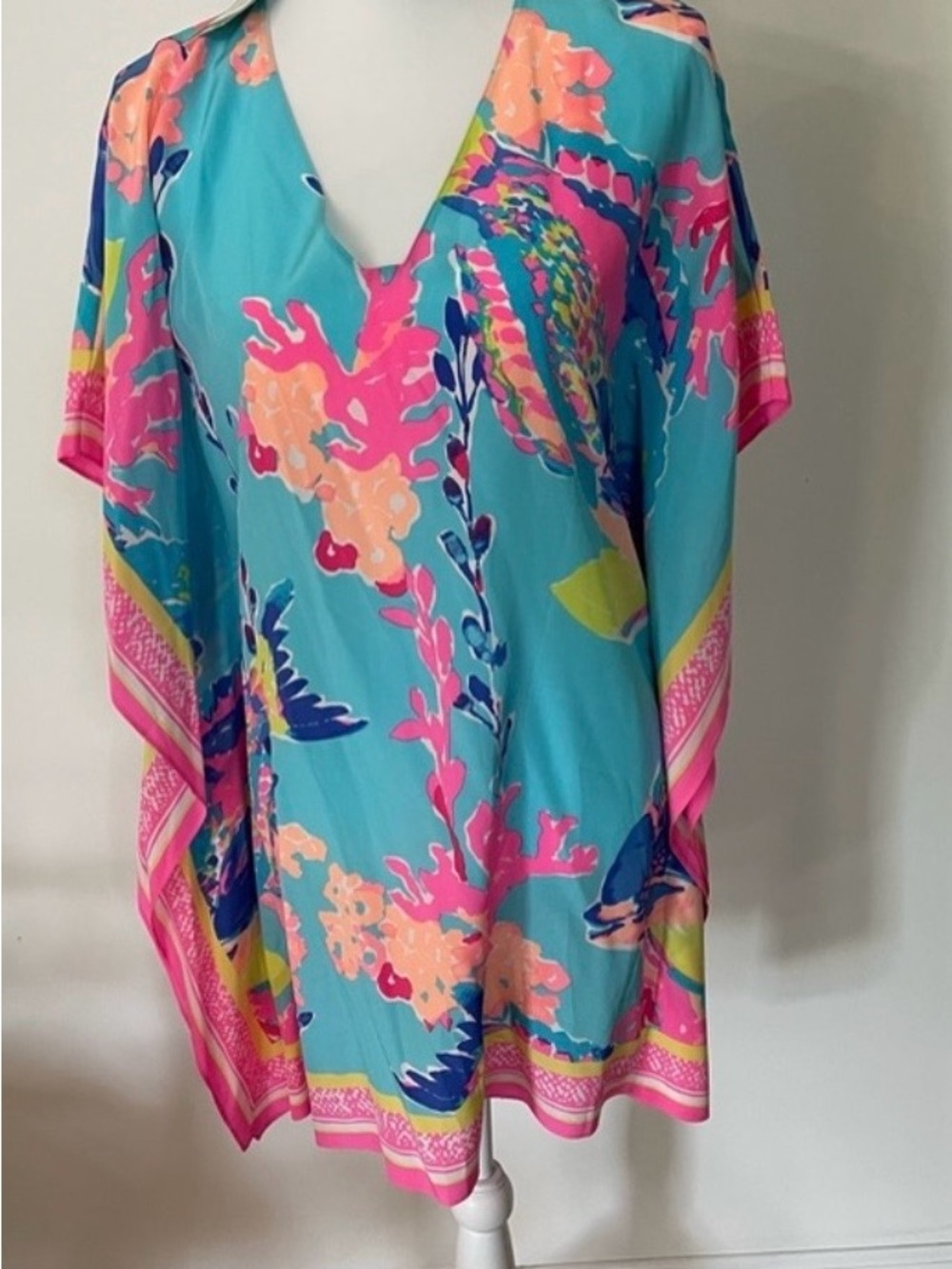 Lilly Pulitzer Liindamarie Caftan in Shorely Blue Sandstorm - Picture 5 of 5